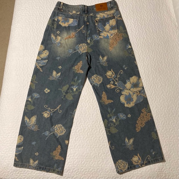 Aelfric Eden Flower Super Baggy Wide Leg Jeans | Size 34 (US 14) - Picture 3 of 16